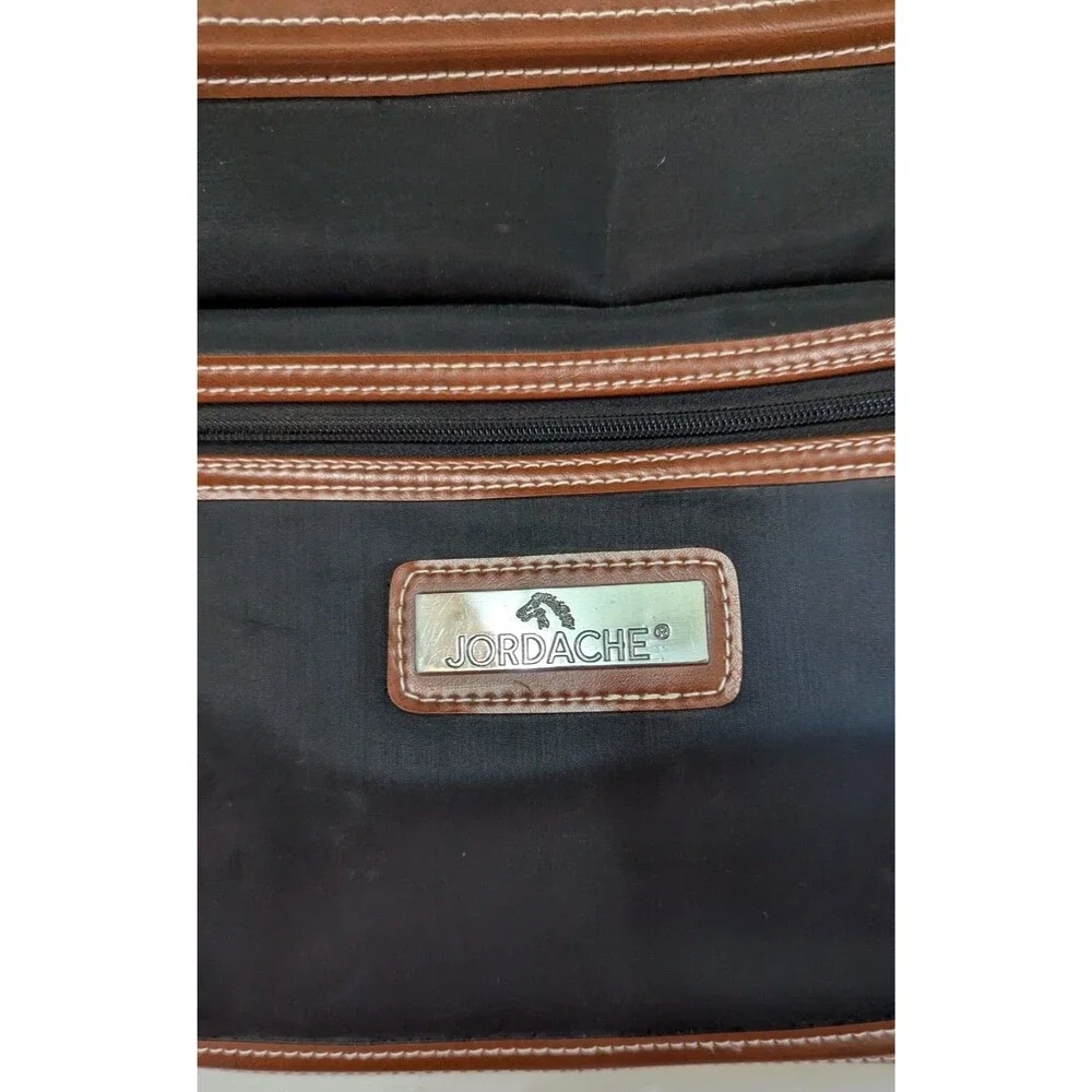 Jordache Tote BAG Canvas For Men Black Brown Travel 12x17x6